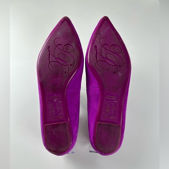 TED BAKER London Oleshky Magenta And Gold Pointy Toe Flats Size 9‎ - Picture 6 of 12